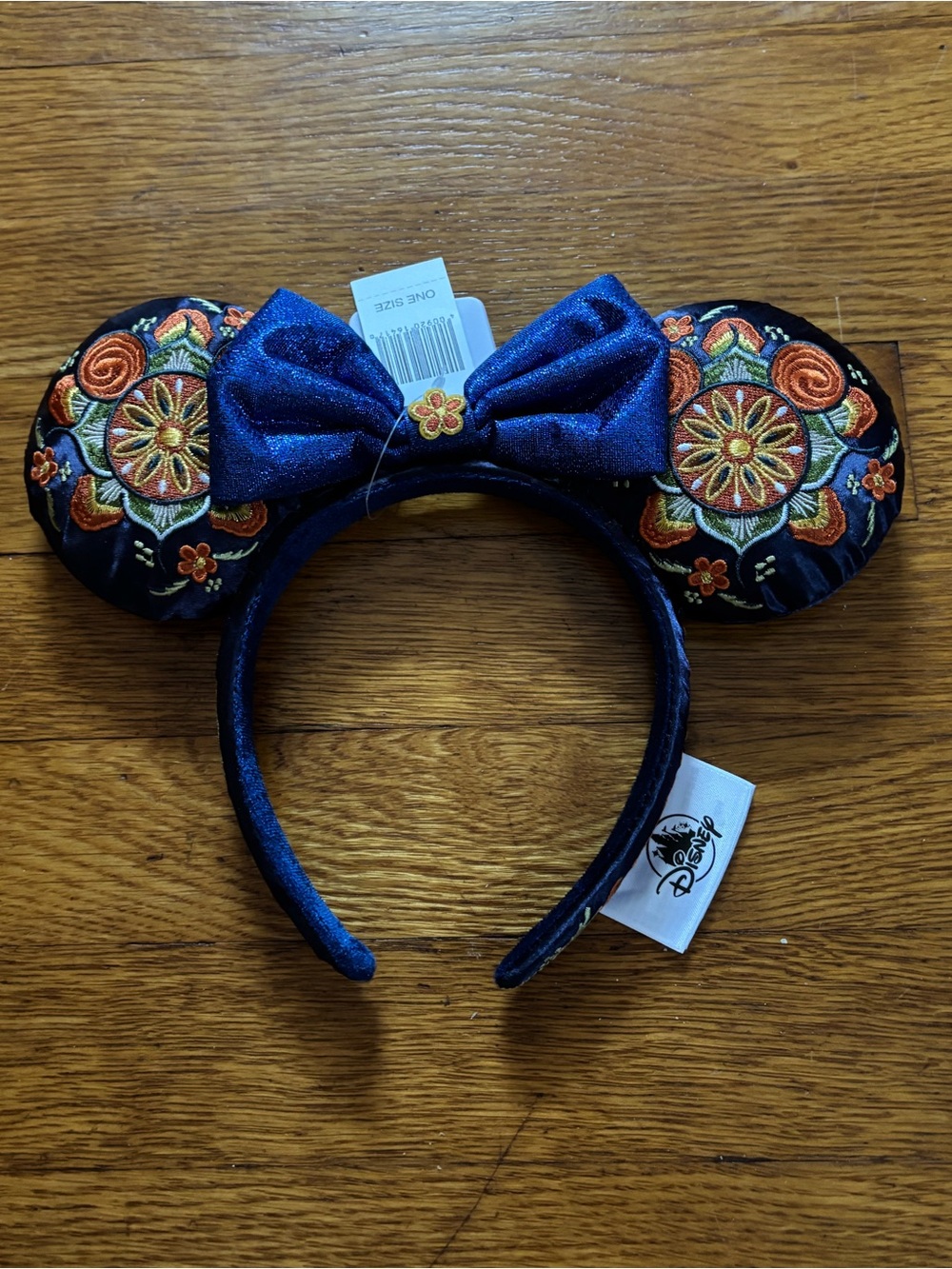 Disney Parks Norway Pavilion Blue Embroidered Minnie Ears Headband - Picture 7 of 8